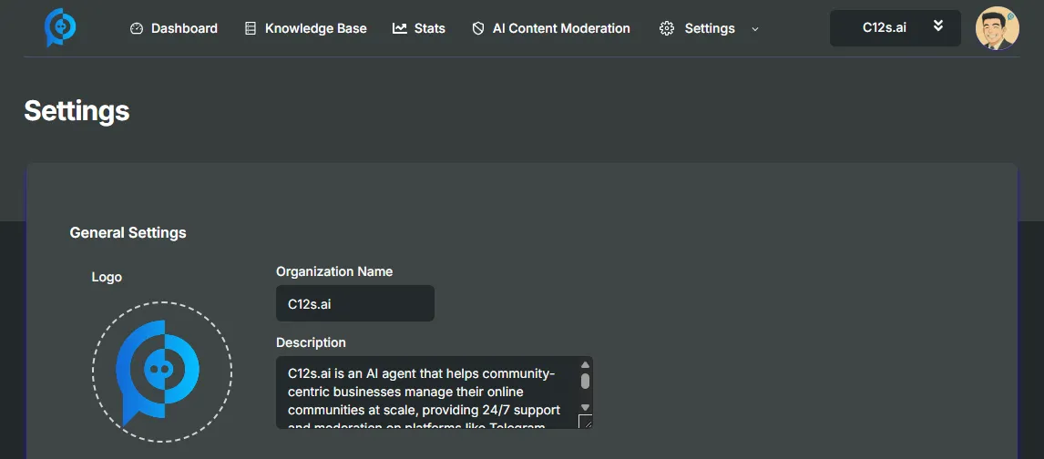Org settings